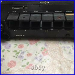 Vintage Sony TC-D5 Portable Stereo Cassette Recorder Black moving work