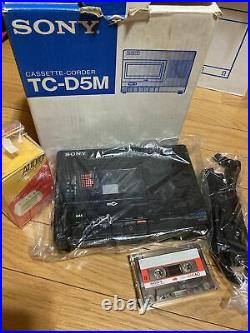 Vintage Sony TC-D5M Portable Stereo Cassette Recorder DENSUKE with Box