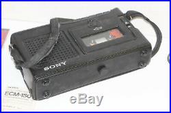 Vintage Sony TCM-5000 Pro Cassette Tape Recorder, Case, Strap, AC Adapter, Mic +