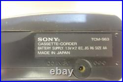 Vintage Sony TCM-S63 Hanheld Cassette Recorder