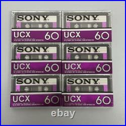 Vintage Sony UCX 60 Cassette Lot Of 6 Taped New Factory Sealed Made In Japan