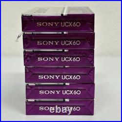 Vintage Sony UCX 60 Cassette Lot Of 6 Taped New Factory Sealed Made In Japan