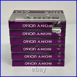 Vintage Sony UCX 60 Cassette Lot Of 6 Taped New Factory Sealed Made In Japan