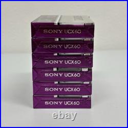 Vintage Sony UCX 60 Cassette Lot Of 6 Taped New Factory Sealed Made In Japan
