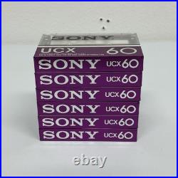 Vintage Sony UCX 60 Cassette Lot Of 6 Taped New Factory Sealed Made In Japan