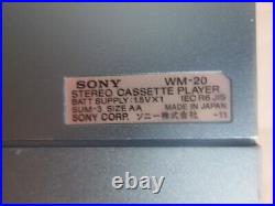 Vintage Sony WM-20 Walkman Cassette Player Vintage Sony WM-20 Walkman Cassette Player