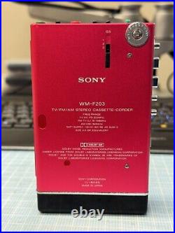 Vintage Sony WM-F203 Walkman Cassette Player FM Working Japan