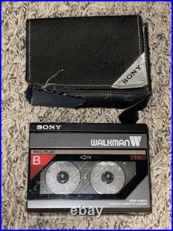 Vintage Sony WM-W800 Walkman Cassette Recorder Black Great Condition