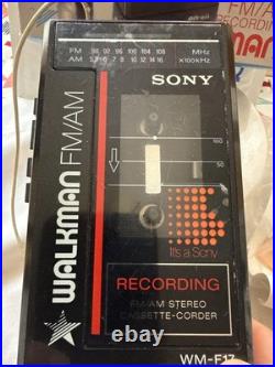 Vintage Sony Walkman Cassette Corder Recorder AM/FM Radio WM-F17 As Is With Box