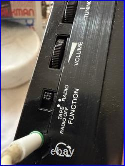 Vintage Sony Walkman Cassette Corder Recorder AM/FM Radio WM-F17 As Is With Box