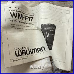 Vintage Sony Walkman Cassette Corder Recorder AM/FM Radio WM-F17 As Is With Box