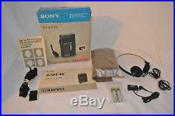 Vintage Sony Walkman FM/AM Stereo Cassette Recorder WM-F46 -Works-original box