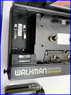 Vintage Sony Walkman Professional WM-D6C Cassette Player withCase Mint withextras