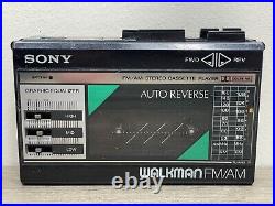 Vintage Sony Walkman WM-F18/F28 Cassette Player AM/FM Tested Works READ