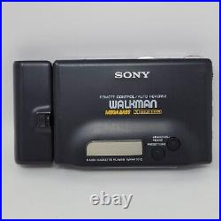 Vintage Sony Walkman WM-F701C Cassette Player Bundle Hedphones For Parts