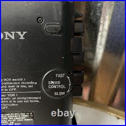 Vintage Sony tcm-459v Portable Full Size Flat Mic Cassette Recorder