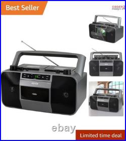 Vintage Stereo Boombox Portable CD MP3 Cassette Recorder AM/FM Radio Vintage Stereo Boombox Portable CD MP3 Cassette Recorder AM/FM Radio