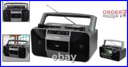 Vintage Stereo Boombox Portable CD MP3 Cassette Recorder AM/FM Radio Vintage Stereo Boombox Portable CD MP3 Cassette Recorder AM/FM Radio