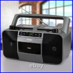 Vintage Stereo Boombox Portable CD MP3 Cassette Recorder AM/FM Radio Vintage Stereo Boombox Portable CD MP3 Cassette Recorder AM/FM Radio