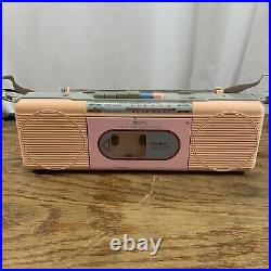 Vintage Stereo Cassette Player Recorder GPX C888 Boom Box Rare Pink Retro