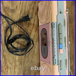 Vintage Stereo Cassette Player Recorder GPX C888 Boom Box Rare Pink Retro