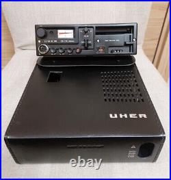 Vintage Stereo Cassette Recorder Uher Cr 210 With Leather Protective Case Ma