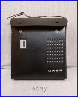 Vintage Stereo Cassette Recorder Uher Cr 210 With Leather Protective Case Ma