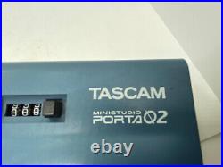 Vintage TASCAM Porta02 MiniStudio 4-Track Tape Cassette Recorder & Power