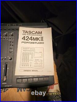 Vintage TASCAM PortaStudio 424 MKII 4 Track Analog Cassette Recorder Tested