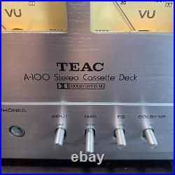 Vintage TEAC A-100 Stereo Cassette Deck Recorder HAS ISSUES SEE VIDEO