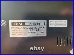 Vintage TEAC A-601R Stereo Cassette Deck Player Recorder sold as is
