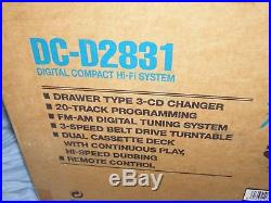 Vintage TEAC DC-D2831 CD / Cassette / Turntable Record Player AM/FM Radio in Box