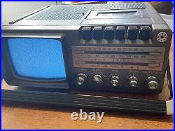 Vintage TMK Model 726 Portable TV-Radio-Cassette Recorder Working