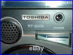 Vintage TOSHIBA RT-200S Boombox Radio Cassette Recorder Stereo Made in Japan