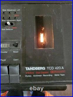 Vintage Tandberg TCD 420 A Stereo Cassette Tape Deck Recorder