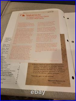 Vintage Tape Player Nakamichi 600 2 Head Cassette Recorder Deck Console Black