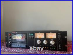 Vintage Tascam 112 Rack Mountable Studio Cassette Deck Tape Recorder tested