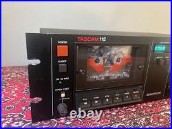 Vintage Tascam 112 Rack Mountable Studio Cassette Deck Tape Recorder tested
