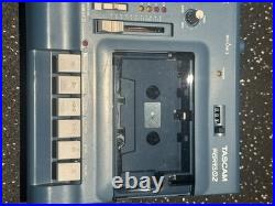 Vintage Tascam Porta 02 Blue MiniStudio Portable 4-Track Cassette Recorder