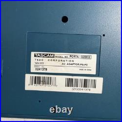 Vintage Tascam Porta 02 MKII Blue MiniStudio Portable 4-Track Cassette Recorder