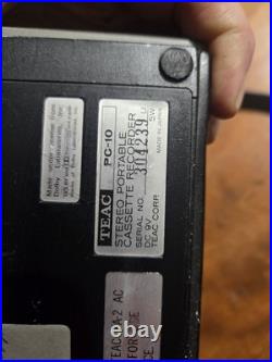Vintage Teac Esoteric Series PC-10 Stereo Portable Cassette Recorder