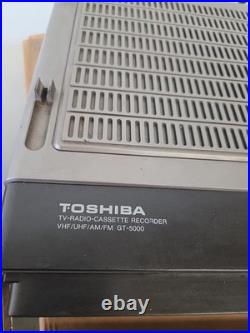 Vintage Toshiba GT-5000 TV Radio Cassette Recorder RARE Powers On SEE