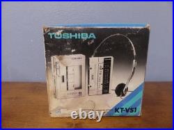 Vintage Toshiba KT-VS1 Model Portable Cassette Player with Tuner Pack Still In Box