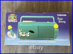 Vintage Toshiba Looney Tunes Bugs Bunny Radio Cassette Recorder Brand New Look