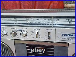 Vintage Toshiba RT-130S AM/FM Stereo Cassette Recorder Boombox