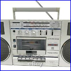 Vintage Toshiba RT-150S 1983 Portable Stereo Radio Cassette Recorder 80s Boombox