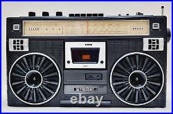 Vintage Trident CX-449F Boombox Ghettoblaster Stereo Radio Cassette Recorder