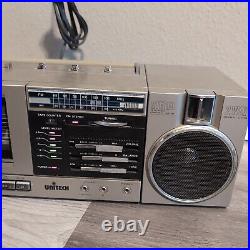 Vintage Unitech CX-1100 Boombox FM/AM cassette stereo Recorder Radio Tested