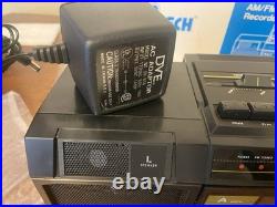Vintage Unitech CX-520 AM/FM Stereo Double Cassette Recorder Boombox WithBox