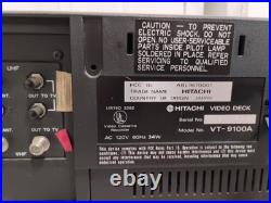 Vintage VCR Hitachi VT-9100 Multi-System VHS Video Deck Cassette Deck Working Vintage VCR Hitachi VT-9100 Multi-System VHS Video Deck Cassette Deck Working